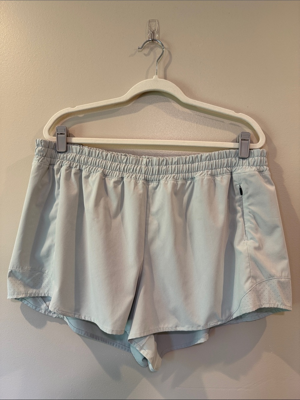 Women's Seafoam Athletic Shorts with Elastic Waist